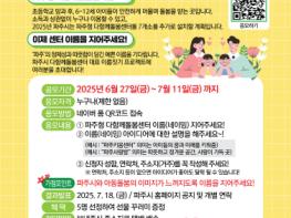 파주형다함께돌봄센터 1호점 개점 앞두고 ‘전국민 네이밍 공모전’  기사 이미지