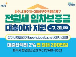 2025년 하반기 전월세 임차보증금 대출이자 지원사업 접수 시작! 기사 이미지
