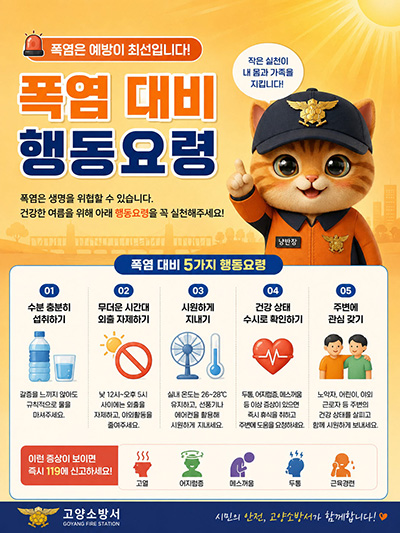고양소방서, 폭염 속 시민 건강 지킨다… 