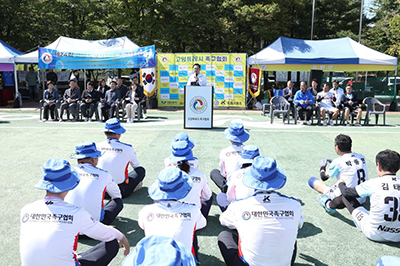 민경선 고양시장, 제24회 고양특례시장배 족구대회 찾아 동호인 격려